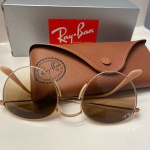 Gold Round Metal Women’s Ray-Bans (never worn)!!!!